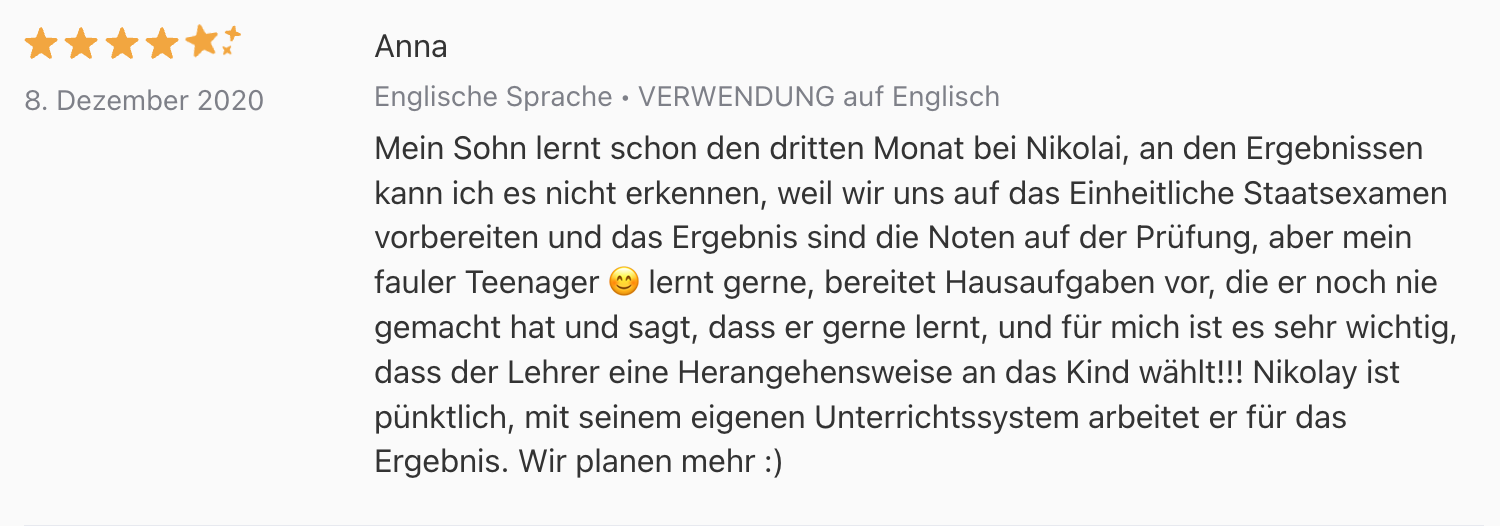 Englischlehrer Bewertung3