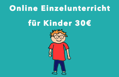 Online Einzelunterricht für Kinder ab 30 Euro